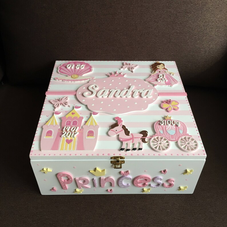 Memory box for girl Keepsake Box New Parents gift Wooden Etsy