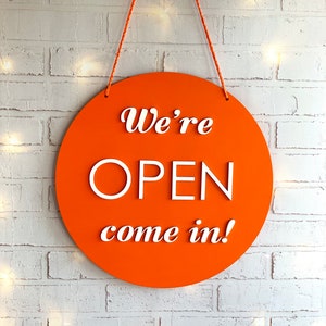 Custom Double Sided Wooden Sign Business Sign Storefront Sign Shop Open ...