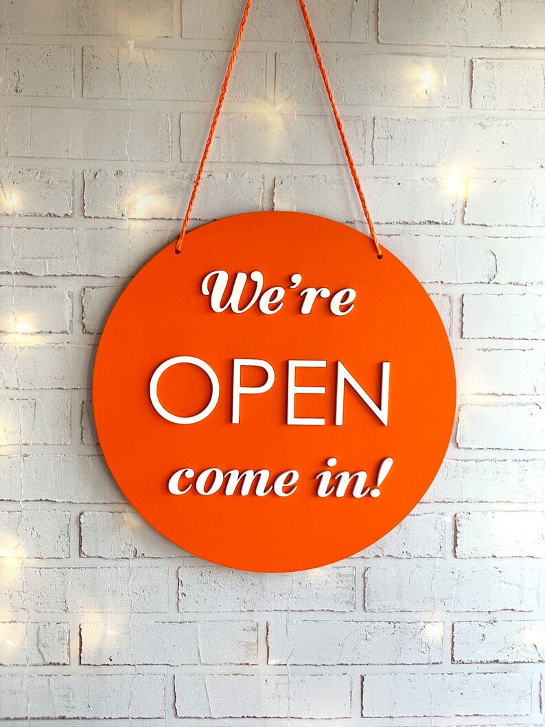 Custom Double Sided Wooden Sign Business Sign Storefront Sign Etsy