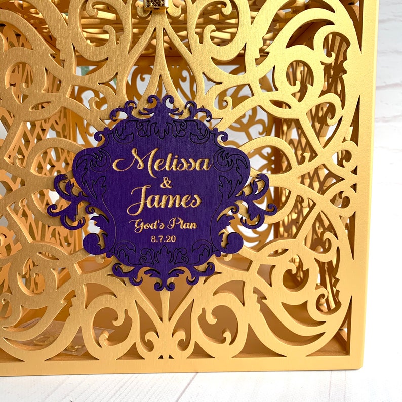 Wedding Card Box Big size With Slot Lock Wedding money box Etsy