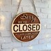 Open Closed Sign Welcome Sign Reversible Sign Wooden Sign Double Sided ...