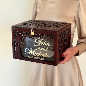 Hochzeitskartenbox mit Lock-Slot Hochzeitskartenhalter Hochzeitsbank