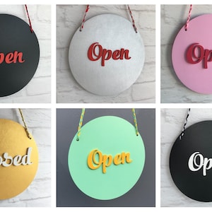 Open Closed Sign Business Sign Storefront Sign Shop Open Sign Wooden ...