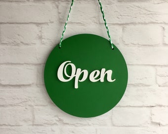 Geöffnet-Geschlossen-Schild Business-Schild Storefront-Schild Shop-geöffnet-Schild Holzschild für Laden Boutique-Schild