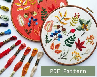 Autumn Selection PDF Digital Instant Download Pattern/ Embroidery Tutorial/ Georgie K Emery