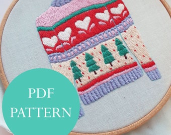 Woolly Jumper Pattern 3 PDF Digital Instant Download Pattern/ Embroidery Tutorial/ Georgie K Emery