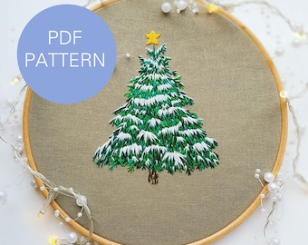 Christmas Tree PDF Digital Instant Download Pattern/ Embroidery Tutorial/ Georgie K Emery