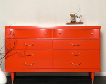 Orange Dresser Etsy