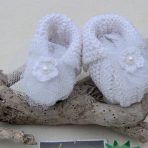 CHAUSSONS BEBE BLANC pour cérémonie image 3