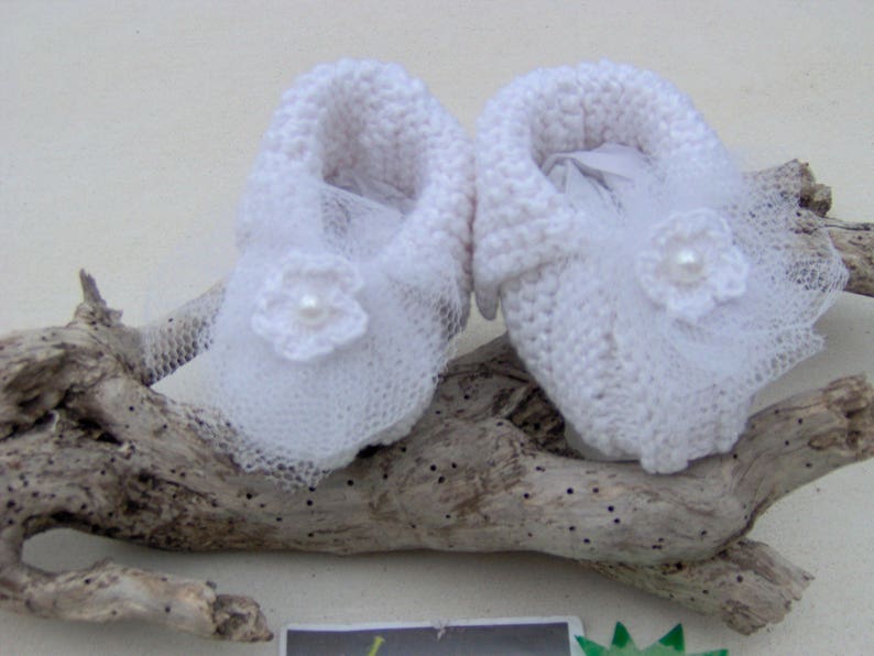 CHAUSSONS BEBE BLANC pour cérémonie image 3