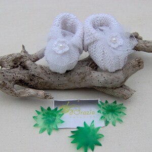 CHAUSSONS BEBE BLANC pour cérémonie image 1