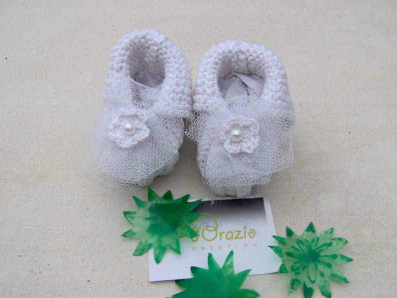 CHAUSSONS BEBE BLANC pour cérémonie image 2