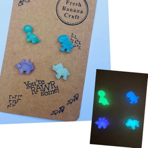 Glow in the dark dinosaur magnets , boys stocking filler, Christmas Day men’s secret Santa gift, dinosaur lover present