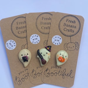Halloween Gespenst Pin Anstecker leuchtender Kessel Hexe Kürbis