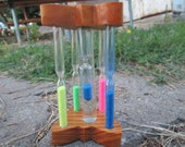 Vintage wooden hourglass, Sand clock, Vintage sand timer, Vintage sandglass timer, Small Sand timer, Colorful sand clock, Gift idea
