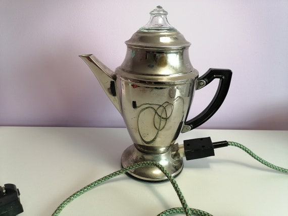 Vintage Electric Tea Kettle, USSR Tea Pot, Electric Teapot, Soviet