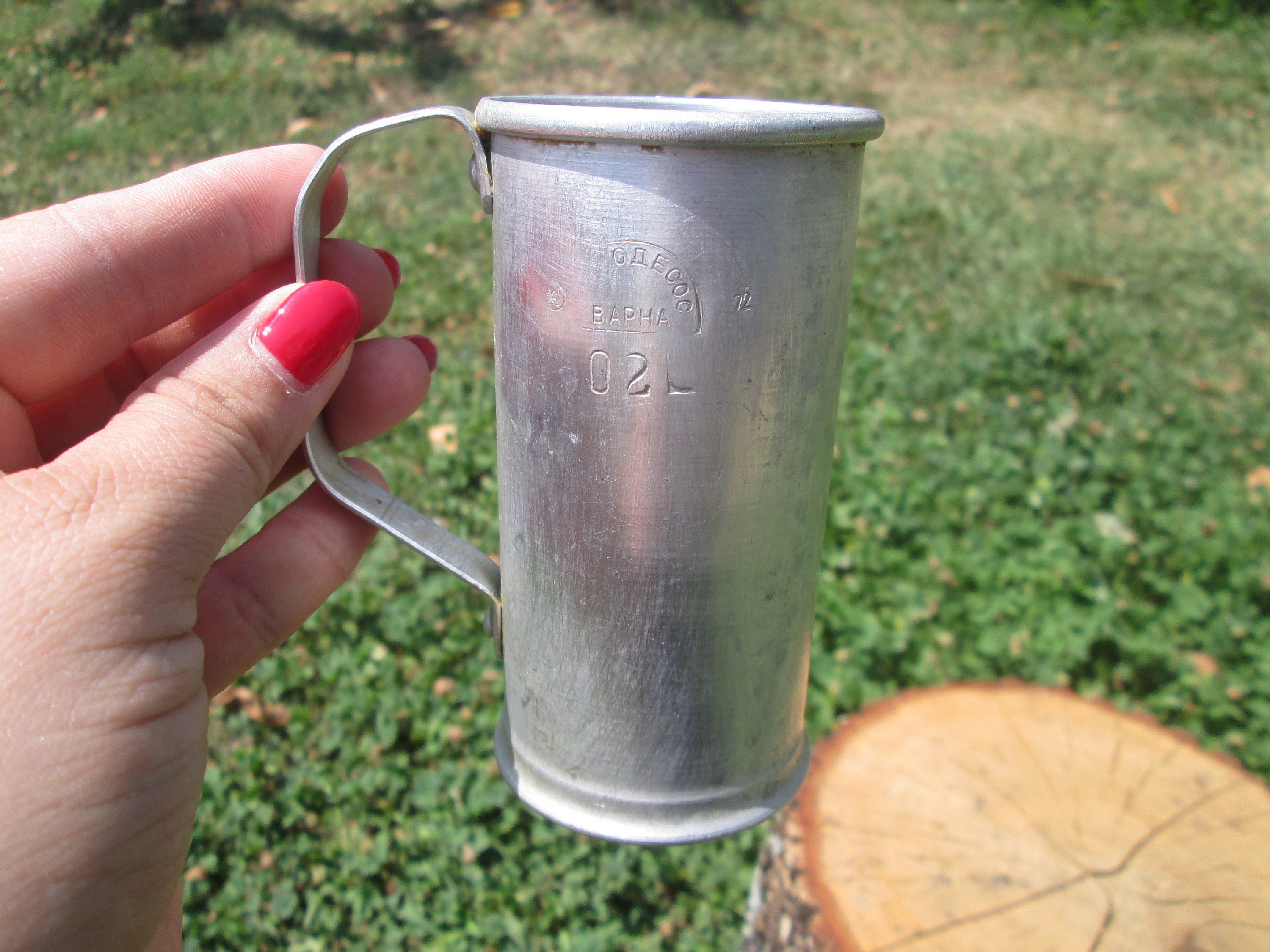Aluminum Measurement Jug 200 Ml, Vintage Measure Cup With Handle