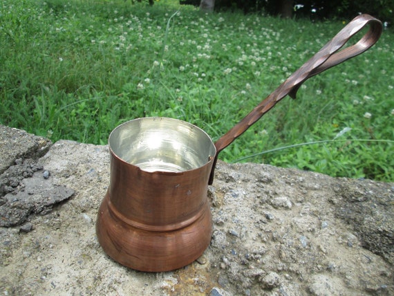 Cafetera turca, Cafetera antigua, Cafetera de cobre hecha a mano, Cafetera  de cobre, Cafetera turca, Cocina vintage, Decoración rústica del hogar -   México