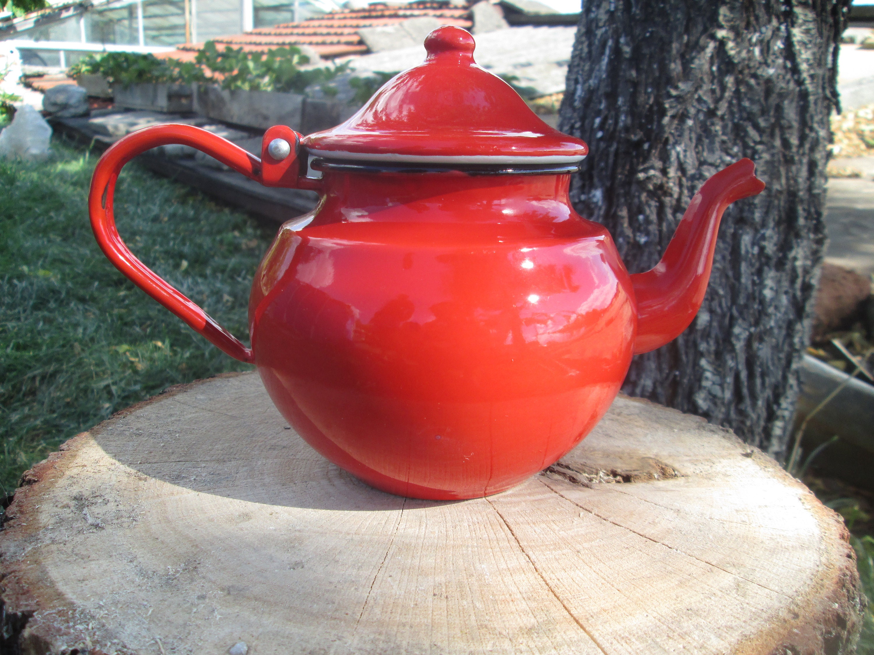 Enamel Tea Pot Small Teapot Vintage Coffee Pot Tourist Etsy UK