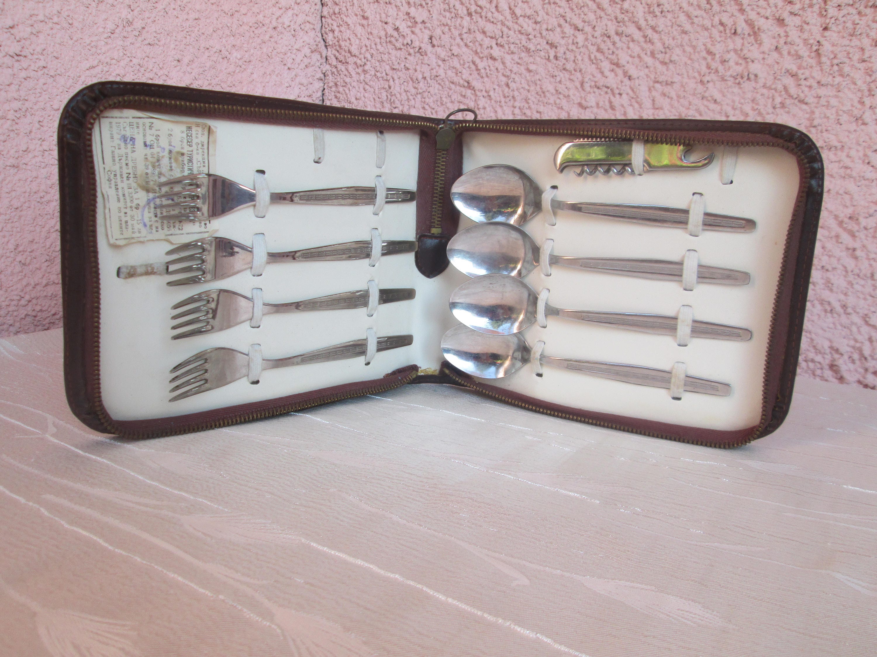 Ancienne Cuillère Pliante Vintage, Pour Camping Ou Randonnée, Origine France