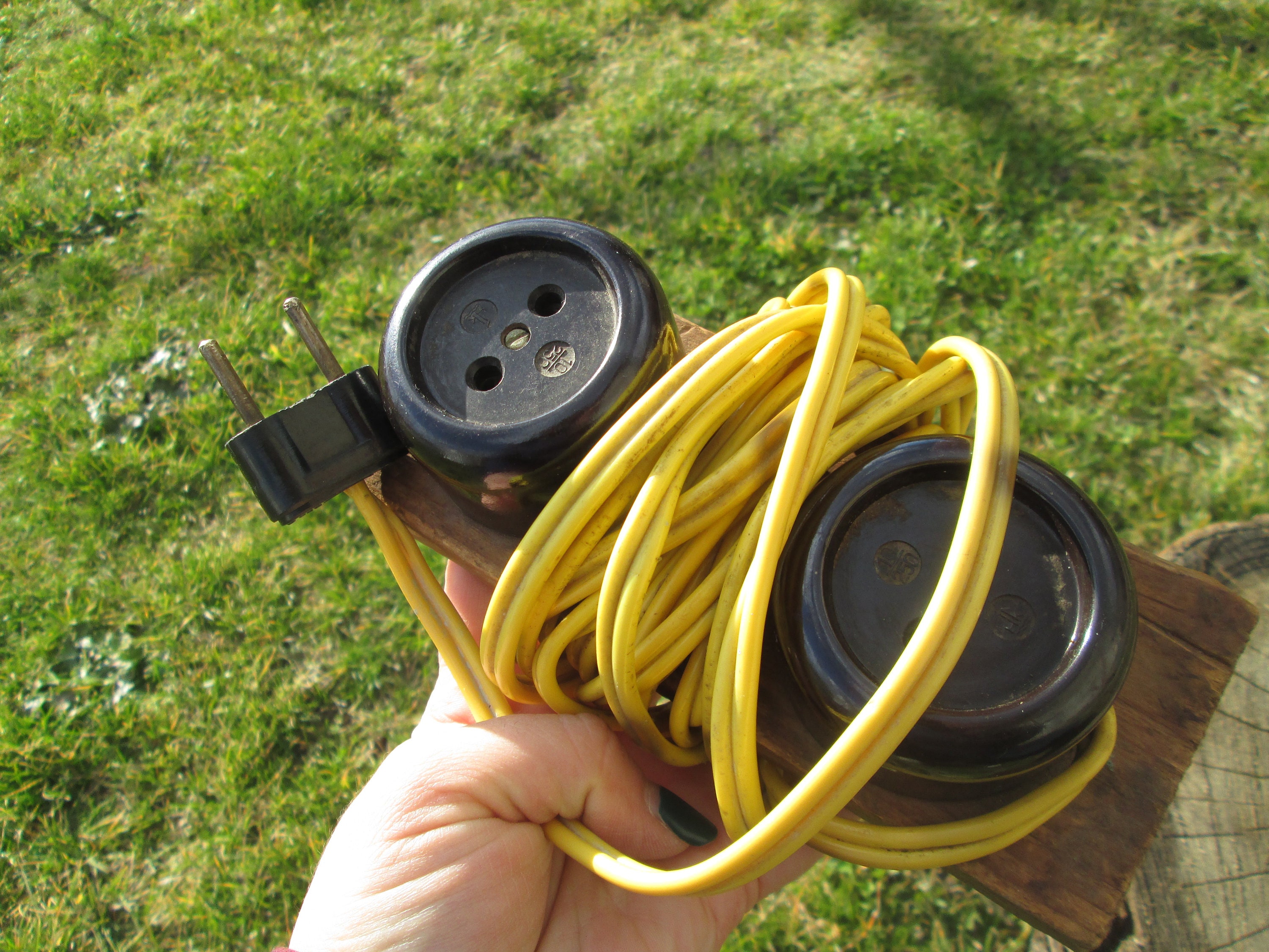 Vintage Extension Cord Home Electic Power Strip Extension Etsy