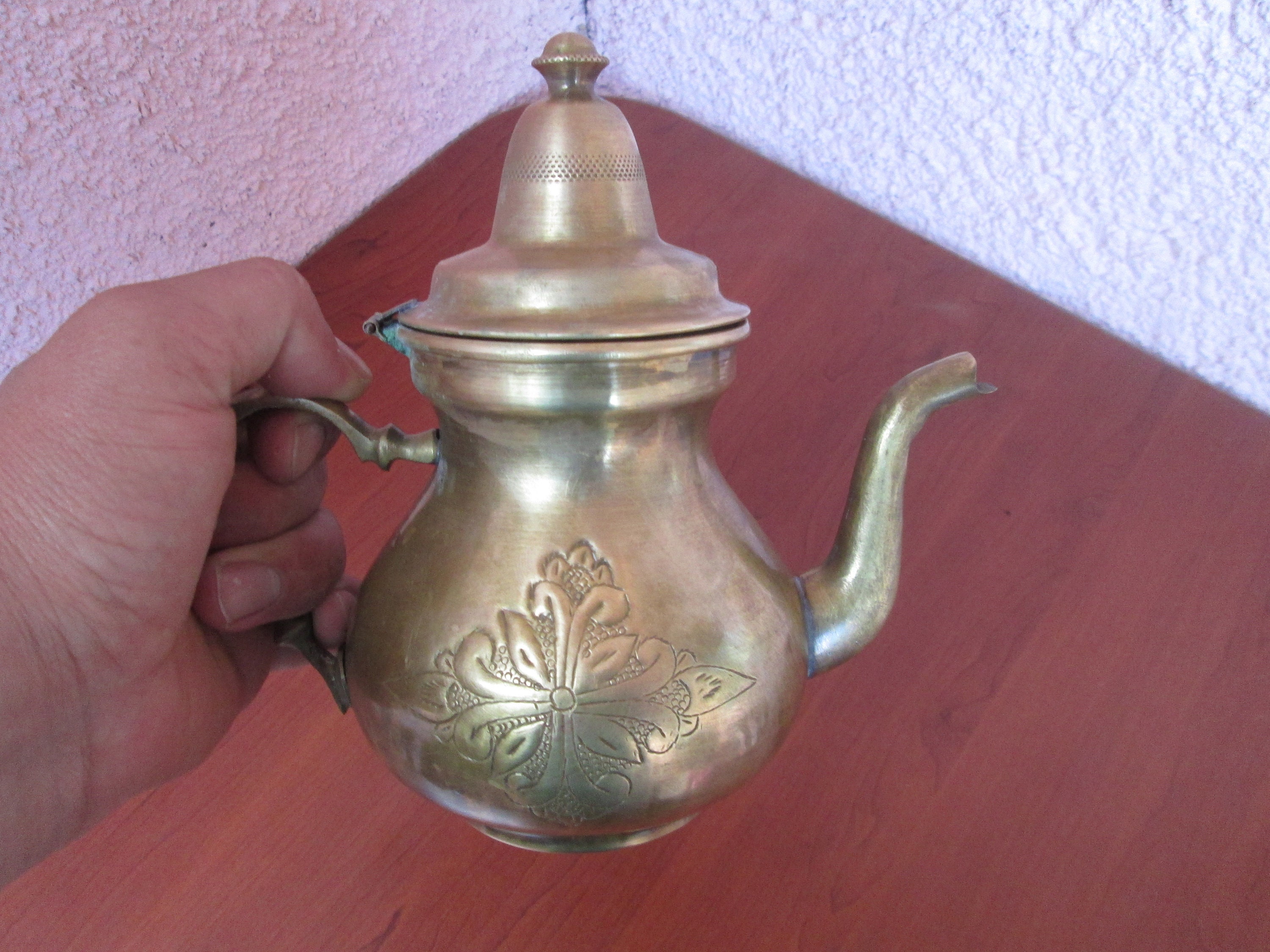 Antique Turkish Teapot Old Brass Teapot Old Ottoman Vessel Etsy