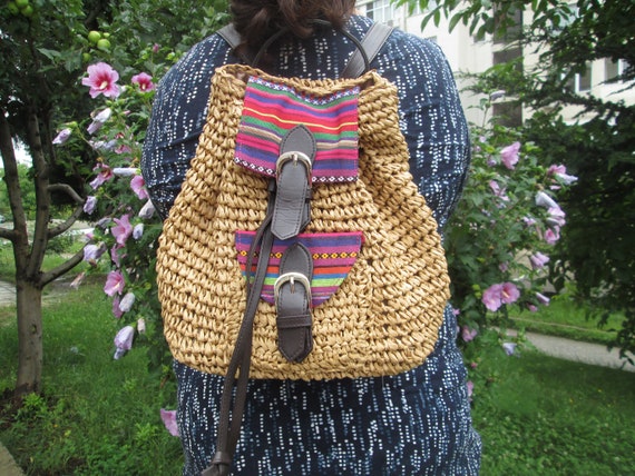 Wicker backpack, Vintage backpack, Wicker bag, Sh… - image 8