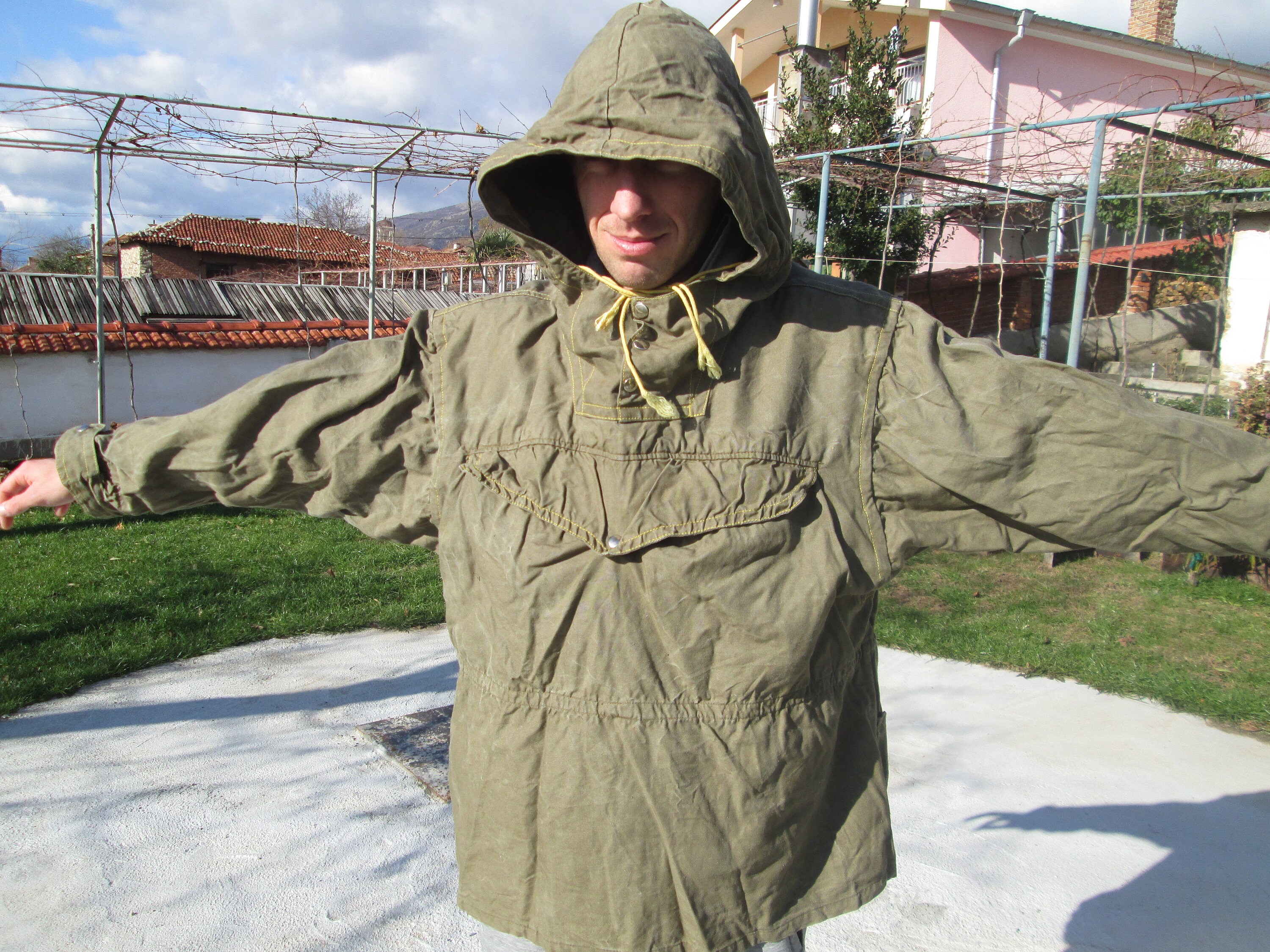 Canvas Anorak Vintage Anorak Green Canvas Jacket Military Parka