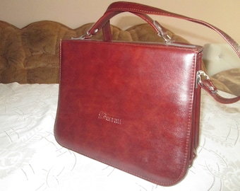 Bag, Vintage bag, Faux leather bag, Shoulder Bag, Daily lady bag, Gift for her, Ladies accessory, Woman mahogany color bag, Оffice bag