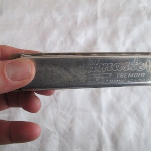 Vintage Harmonica, German harmonica &quot;The Bandmaster&quot;, Made in Germany, Vintage Musical Instrument, Gift idea, Cowboy musical instrument