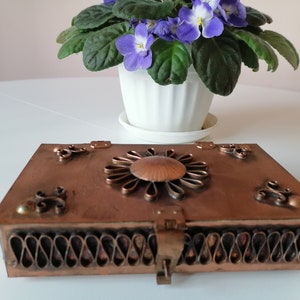 Vintage Copper Box, Jewelry Box, Jewelry Storage, Treasures Box, Copper Jewellery Box, Gift idea, Jewelry holder, Trinket Box, Memory box