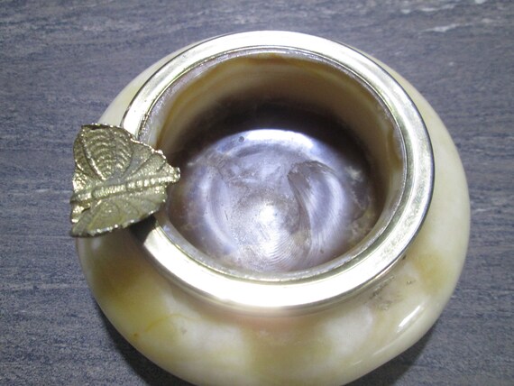 グリーンオニキス高級大理石インテリア灰皿＆小物入れ 小さなオニキス