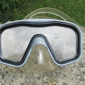 Swimming mask, Scuba mask, Diving mask, Vintage dive decor, Dive accessory, Water sport decor, Gift idea, Dive plastic mask