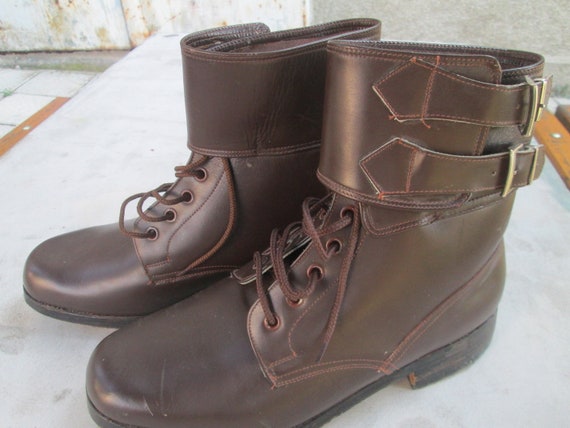 Combat leather boots, Vintage Army boots, Brown l… - image 9