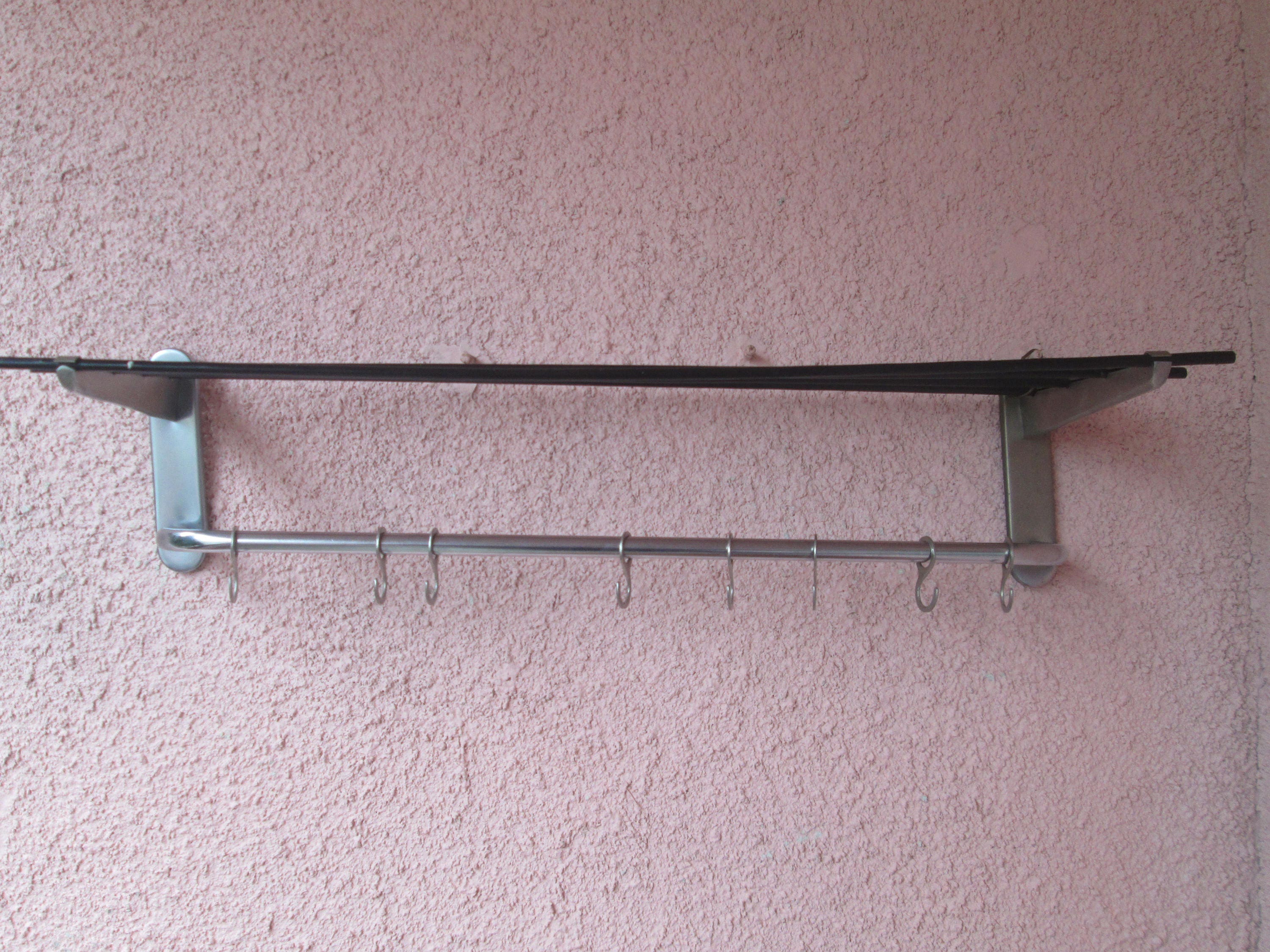 Vintage Metal Wall Coat Rack With Hooks: Rustic Entryway Organizer - Etsy