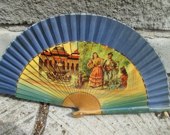 Wooden hand fan, Handmade wooden fan, Folding hand fan, Fabric fan, Ladies' accessory, Gift for her, Wedding gift, Wedding hand fan