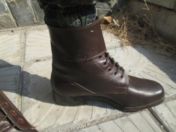 Combat leather boots, Vintage Army boots, Brown l… - image 5