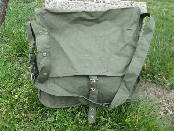 Borsa di tela vintage, borsa militare, borsa militare, borsa a tracolla  verde, borsa da escursionismo, borsa da campeggio, idea regalo, borsa da  montagna, borsa messenger, borsa militare -  Italia