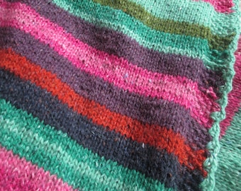 Handgestrickter Bunter Winterschal : Damen Accessoire