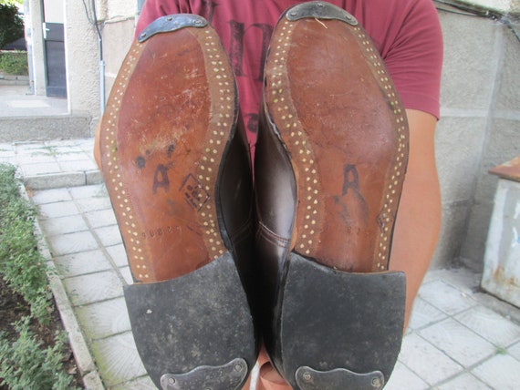 Combat leather boots, Vintage Army boots, Brown l… - image 10