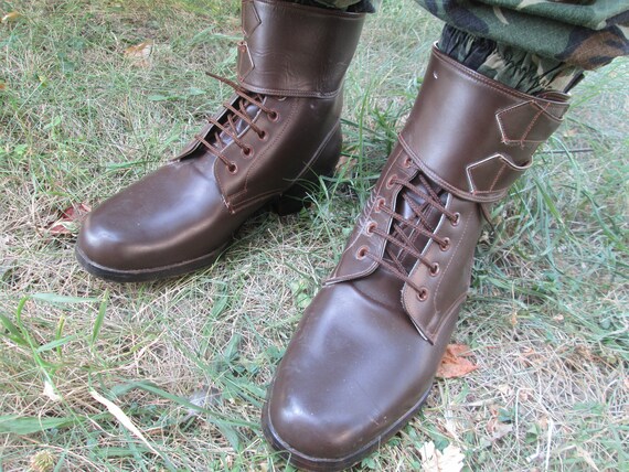 vintage brown combat boots