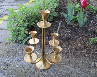 Brass Candle holder, Vintage Candlestick, Bronze candlestick, Tall brass candlestick, Handmade candle holder, Vintage home decor, Gift idea