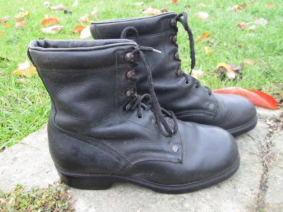 Zapatos Zapatos para hombre Botas Botas de trabajo y estilo militar Talla 10 1/2 M Botas Vintage Herman Survivors Botas de Trabajo De Cuero Negro NOS Insulated 