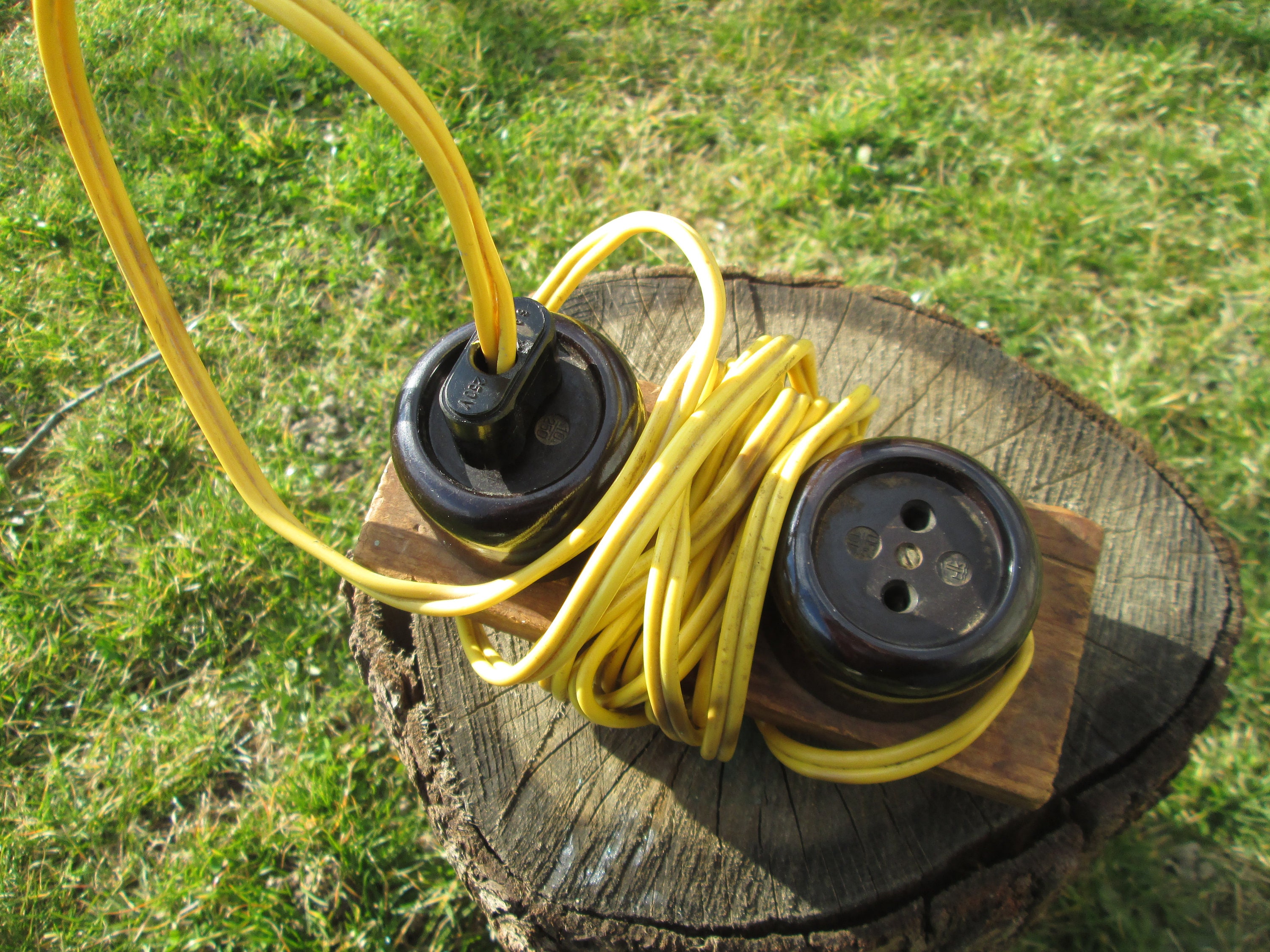 Vintage Extension Cord Home Electic Power Strip Extension Etsy