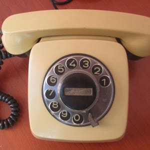 Vintage Rotary Telephone, Bulgarian phone, Old Working Rotary Telephone 80’s, Retro Home Decor, Vintage decoration, Table phone, Gift idea