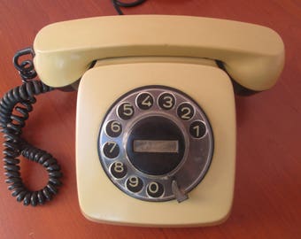 Vintage Rotary Telephone, Bulgarian phone, Old Working Rotary Telephone 80’s, Retro Home Decor, Vintage decoration, Table phone, Gift idea