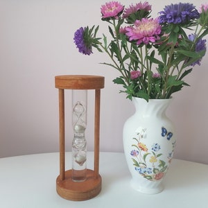 Reloj de arena de madera vintage, Reloj de arena de agua, Reloj de arena, Temporizador de arena vintage, Temporizador de reloj de arena vintage, Temporizador de arena, Decoración vintage, Idea de regalo