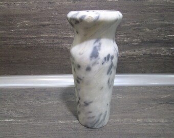 Vintage Marble Vase: 1960s Stone Flower Holder