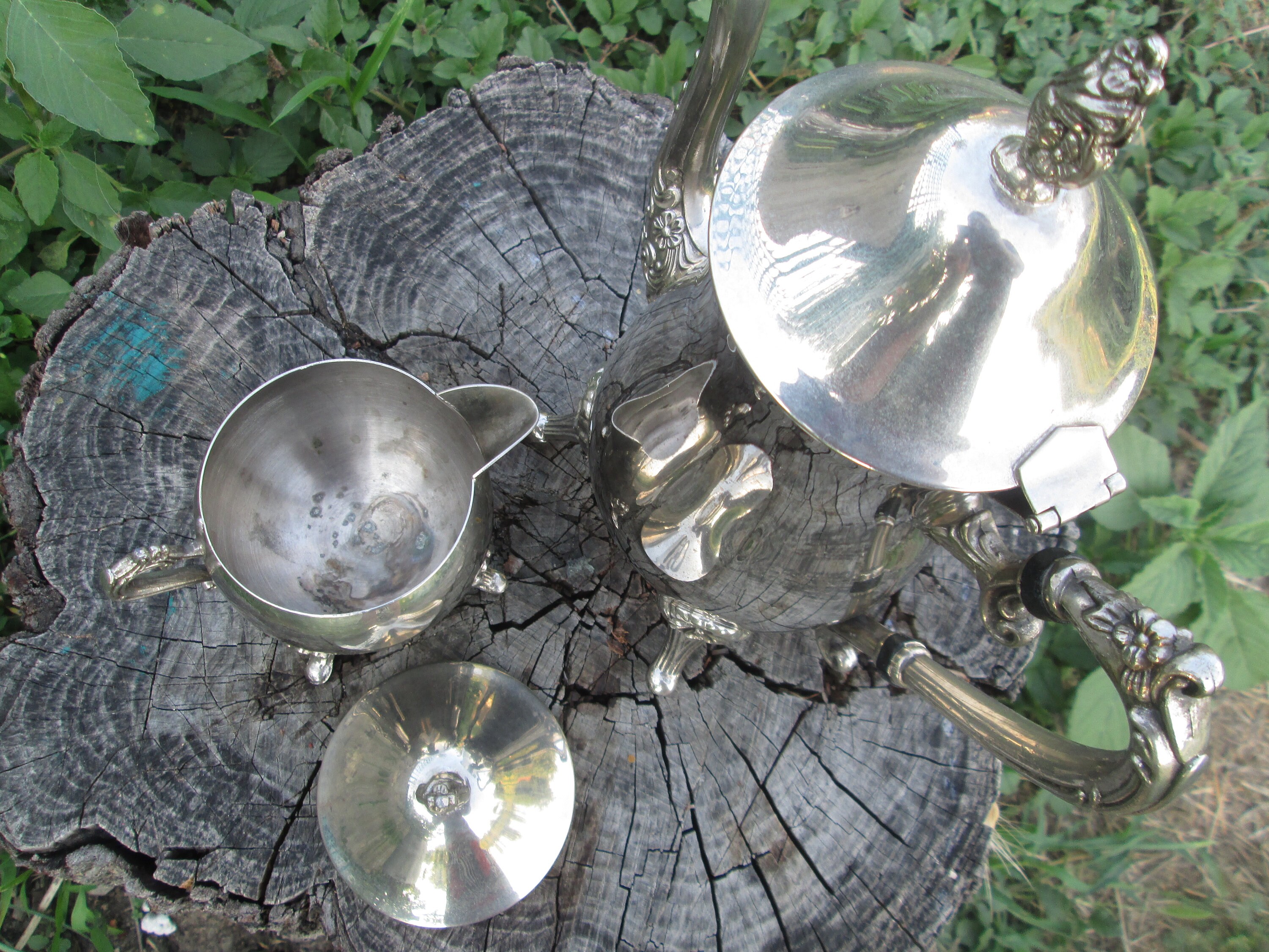 Vintage Teapot and Milk Jug Metal Jug Metal Coffee Pot Etsy