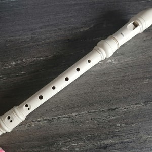 Vintage whistle Yamaha, Musical flute with fabric case, Plastic flute, Musical instrument, Plastic whistle, Children's recorder, Gift idea